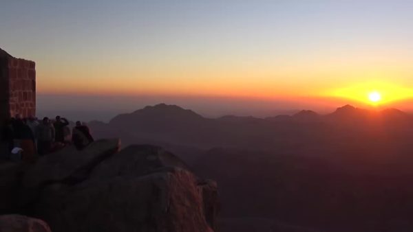 lever de soleil sur le mont Moïse