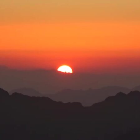lever de soleil sur le mont Moïse